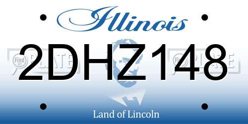 2DHZ148 Illinois License Plate