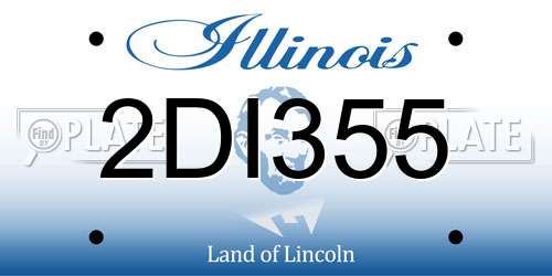 2DI355 Illinois License Plate