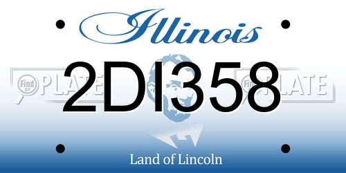2DI358 Illinois License Plate