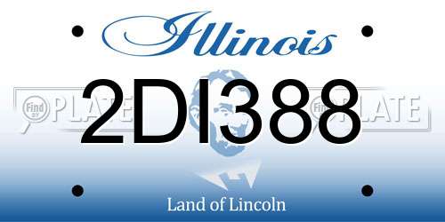2DI388 Illinois License Plate