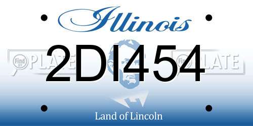 2DI454 Illinois License Plate