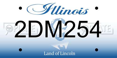 2DM254 Illinois License Plate