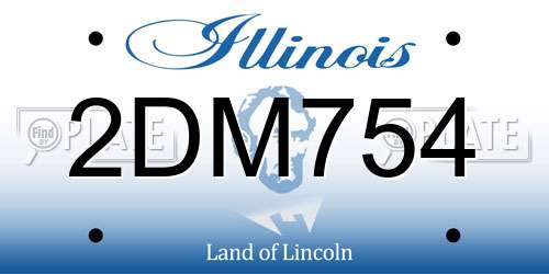 2DM754 Illinois License Plate