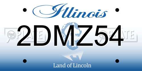 2DMZ54 Illinois License Plate