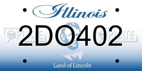 2DO402 Illinois License Plate