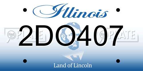 2DO407 Illinois License Plate