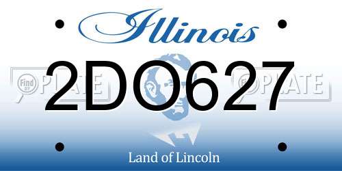 2DO627 Illinois License Plate