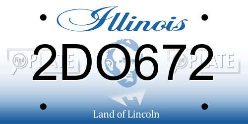 2DO672 Illinois License Plate