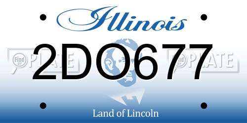 2DO677 Illinois License Plate