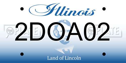 2DOA02 Illinois License Plate