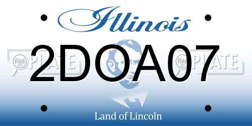 2DOA07 Illinois License Plate