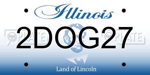 2DOG27 Illinois License Plate