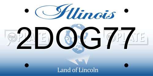 2DOG77 Illinois License Plate