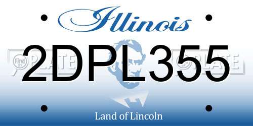 2DPL355 Illinois License Plate