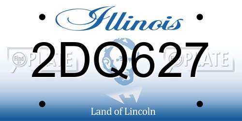 2DQ627 Illinois License Plate