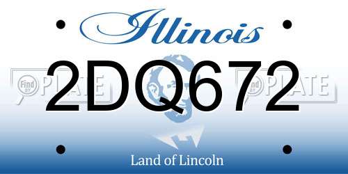2DQ672 Illinois License Plate