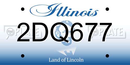 2DQ677 Illinois License Plate