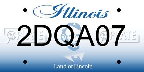 2DQA07 Illinois License Plate