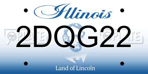 2DQG22 Illinois License Plate