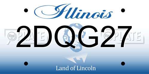 2DQG27 Illinois License Plate