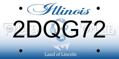 2DQG72 Illinois License Plate