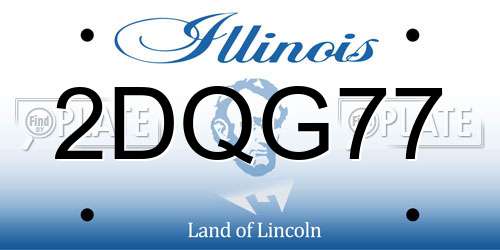 2DQG77 Illinois License Plate