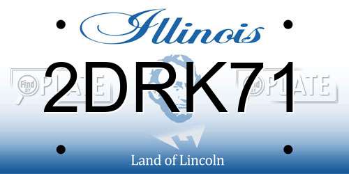 2DRK71 Illinois License Plate