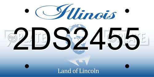 2DS2455 Illinois License Plate