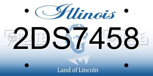 2DS7458 Illinois License Plate