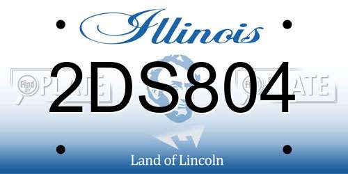 2DS804 Illinois License Plate