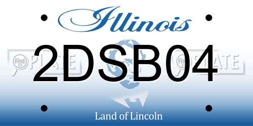 2DSB04 Illinois License Plate