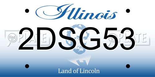 2DSG53 Illinois License Plate