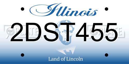 2DST455 Illinois License Plate