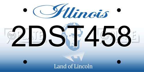 2DST458 Illinois License Plate