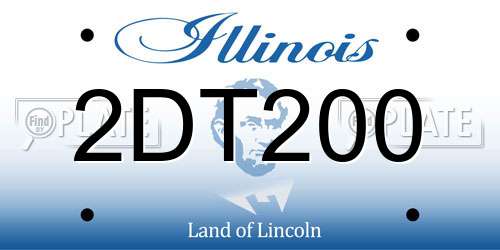 2DT200 Illinois License Plate
