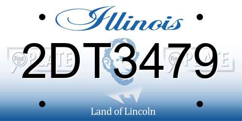 2DT3479 Illinois License Plate