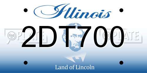 2DT700 Illinois License Plate