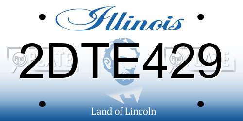 2DTE429 Illinois License Plate