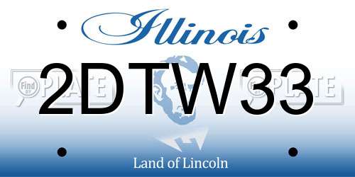 2DTW33 Illinois License Plate