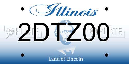 2DTZ00 Illinois License Plate