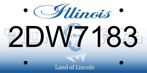 2DW7183 Illinois License Plate