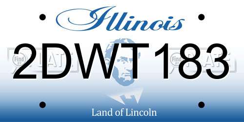 2DWT183 Illinois License Plate