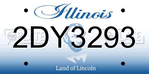 2DY3293 Illinois License Plate