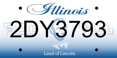 2DY3793 Illinois License Plate