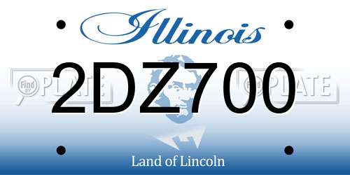 2DZ700 Illinois License Plate