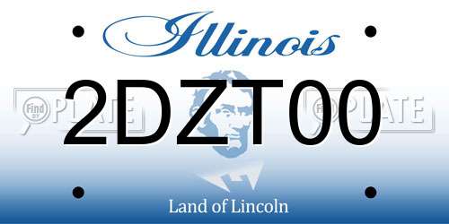 2DZT00 Illinois License Plate