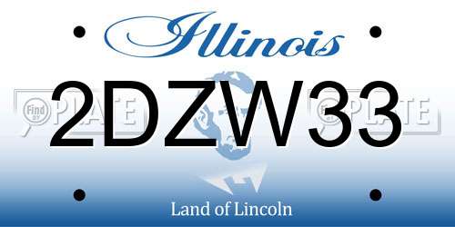 2DZW33 Illinois License Plate