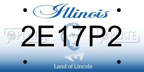 2E17P2 Illinois License Plate