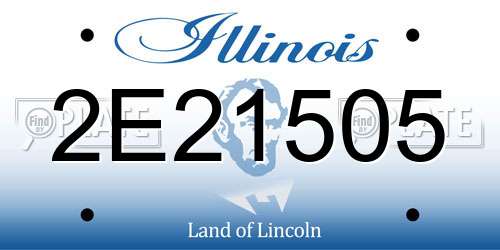2E21505 Illinois License Plate