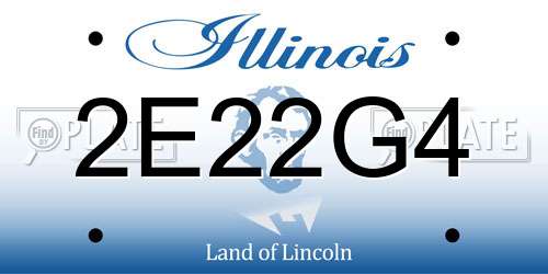 2E22G4 Illinois License Plate